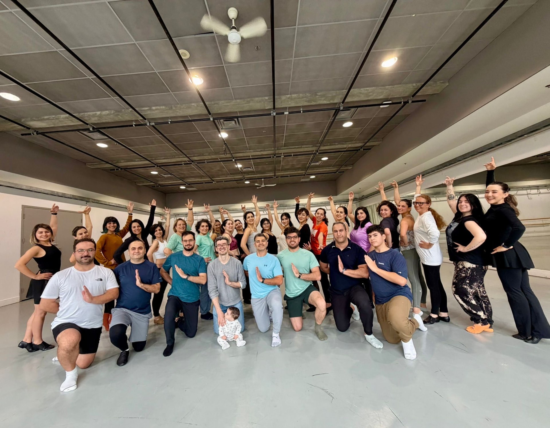 Adult class group photo in the studio