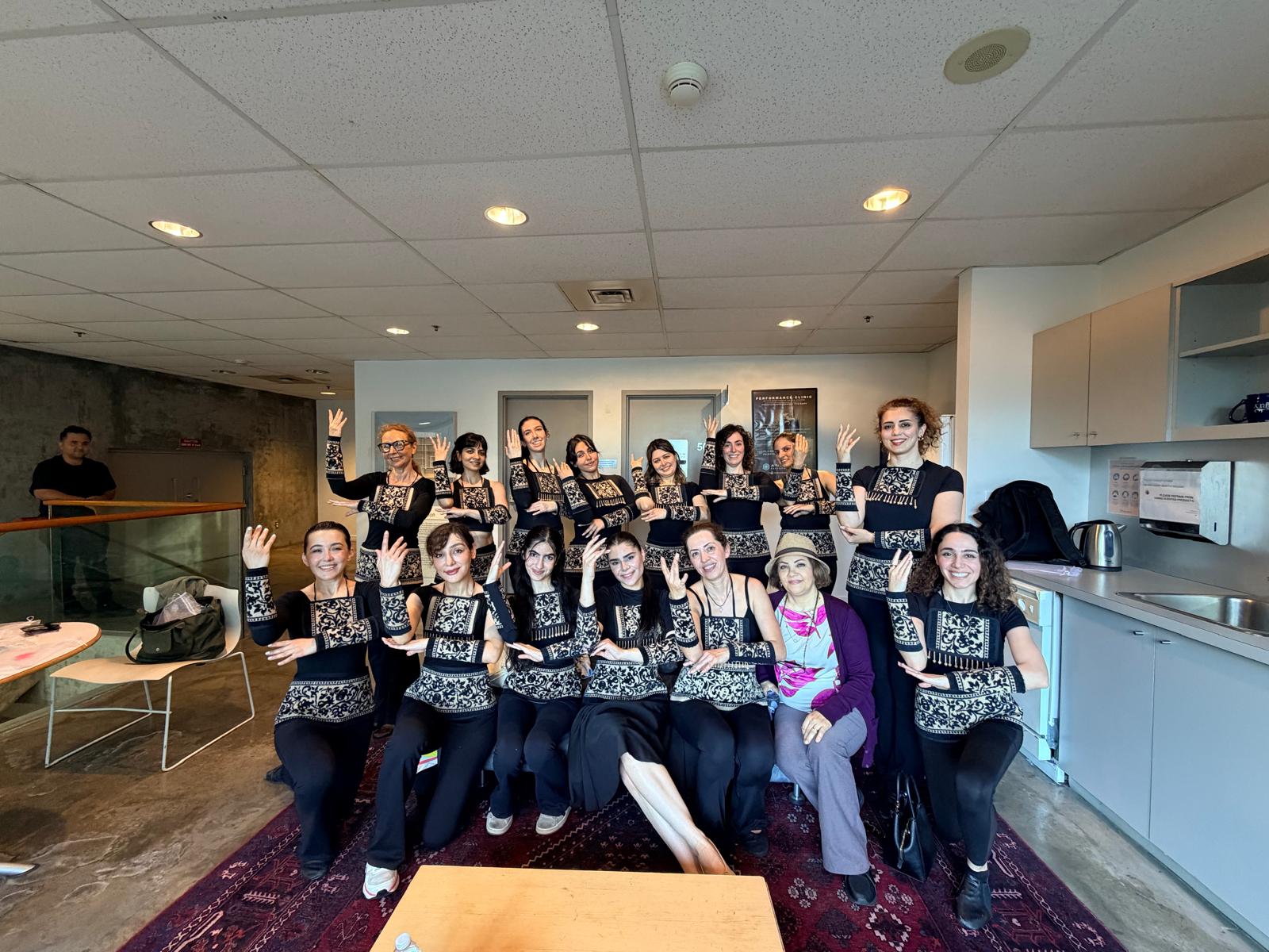 Chichak ensemble in costume after class